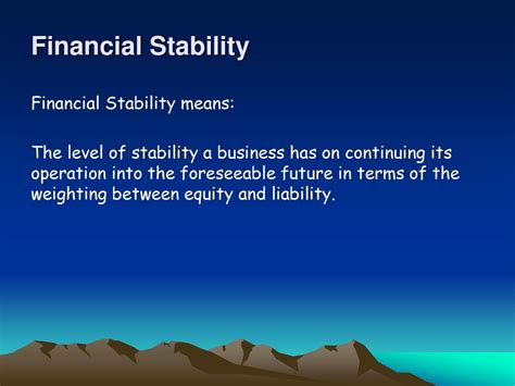 FINANCIALLY STABLE Meaning in English .